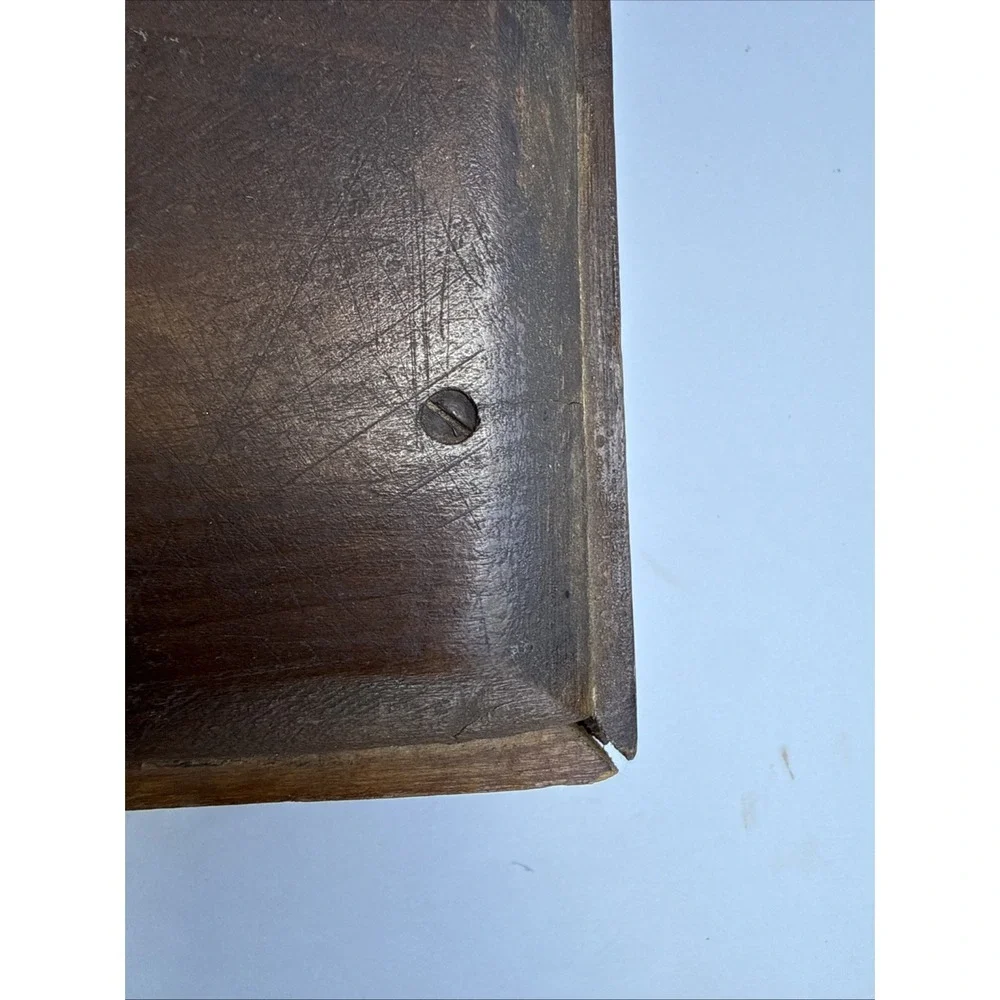 Handmade Wood Folding Sewing Box (Friendship, Love, Truth) Carving Brass